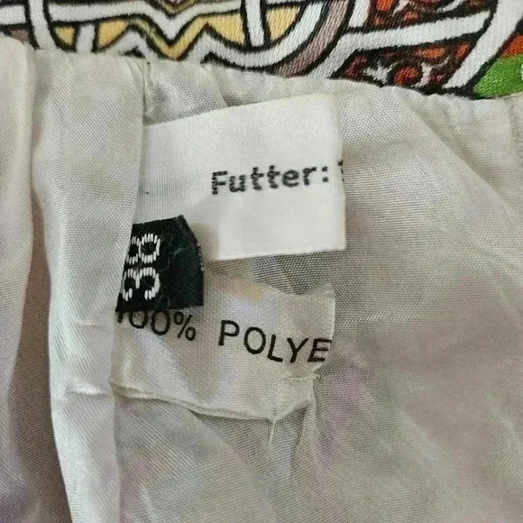 Vtg Carol Brady Style Dress Groovy Pattern Sleeveless Orange, Green And Purple - Picture 7 of 7